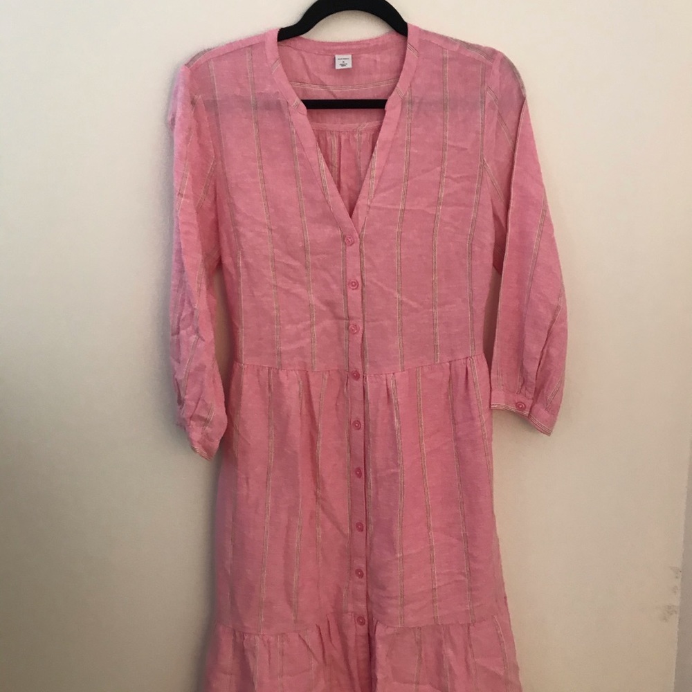 Pink midi dress